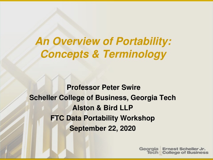 an overview of portability concepts terminology