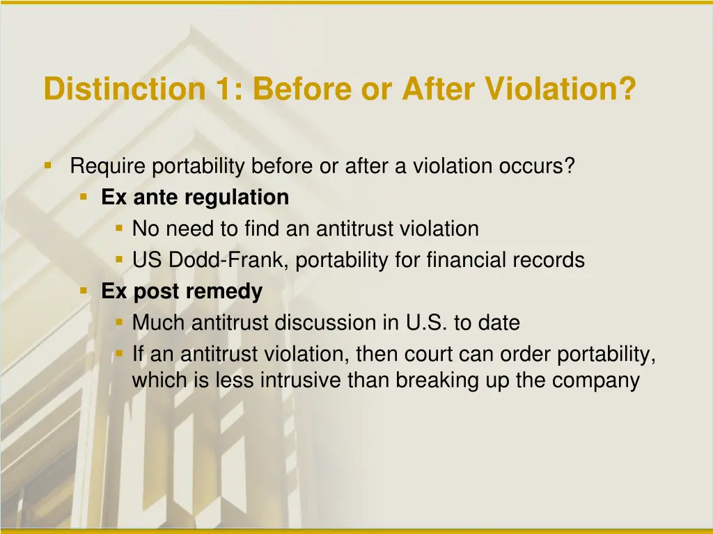 distinction 1 before or after violation