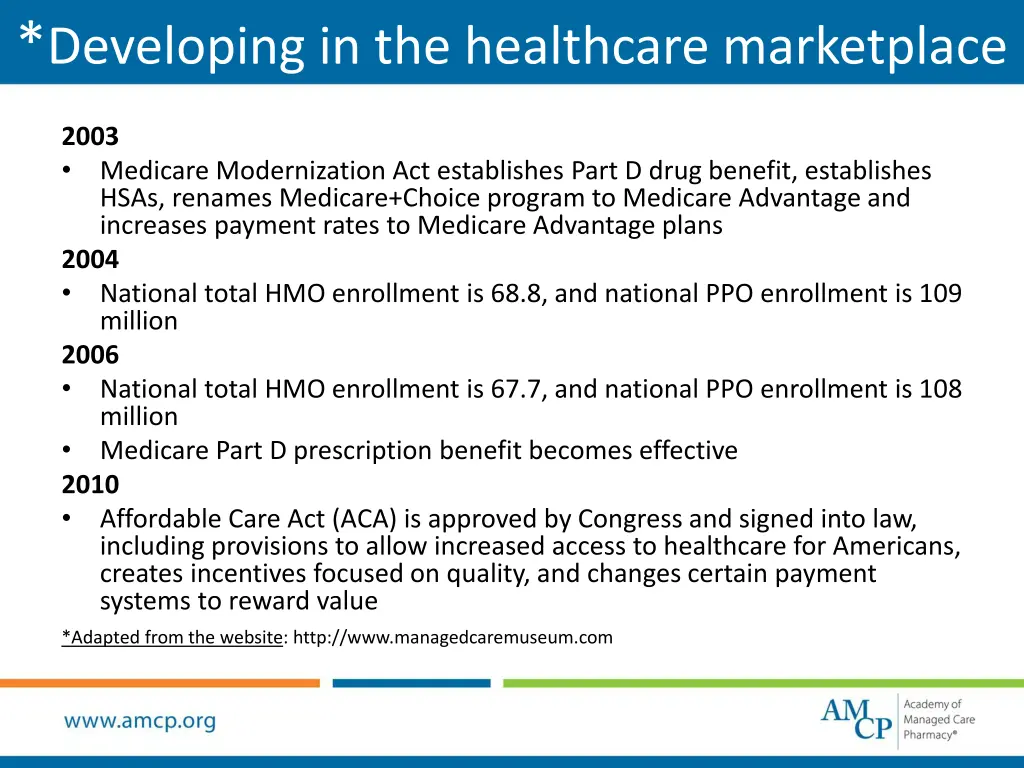 developing in the healthcare marketplace 1