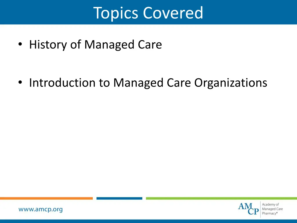 topics covered