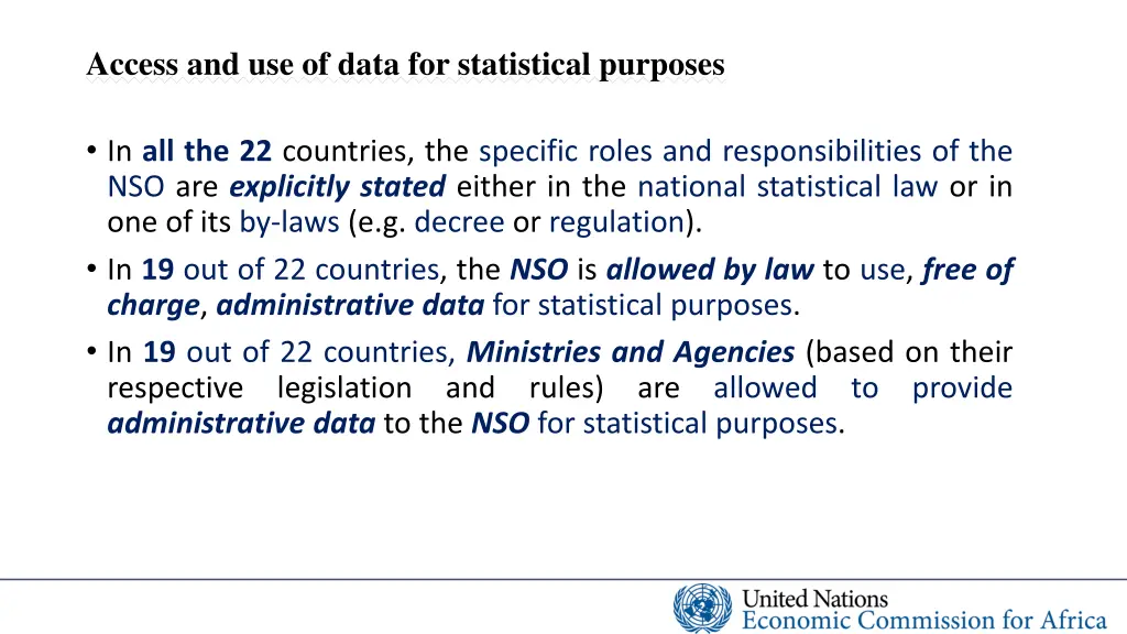 access and use of data for statistical purposes