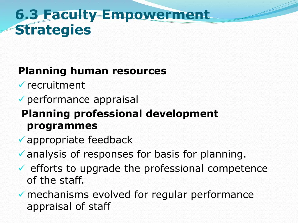 6 3 faculty empowerment strategies