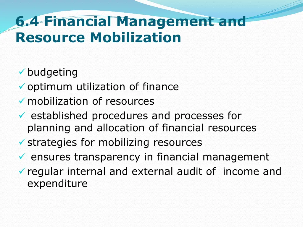 6 4 financial management and resource mobilization