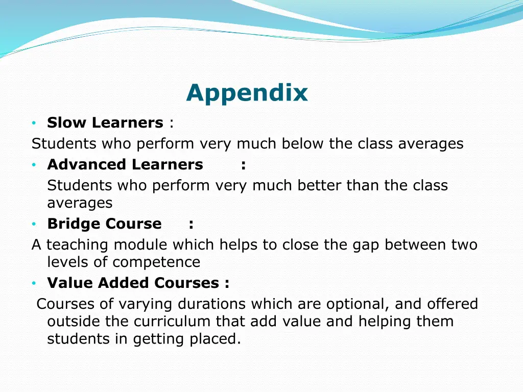 appendix