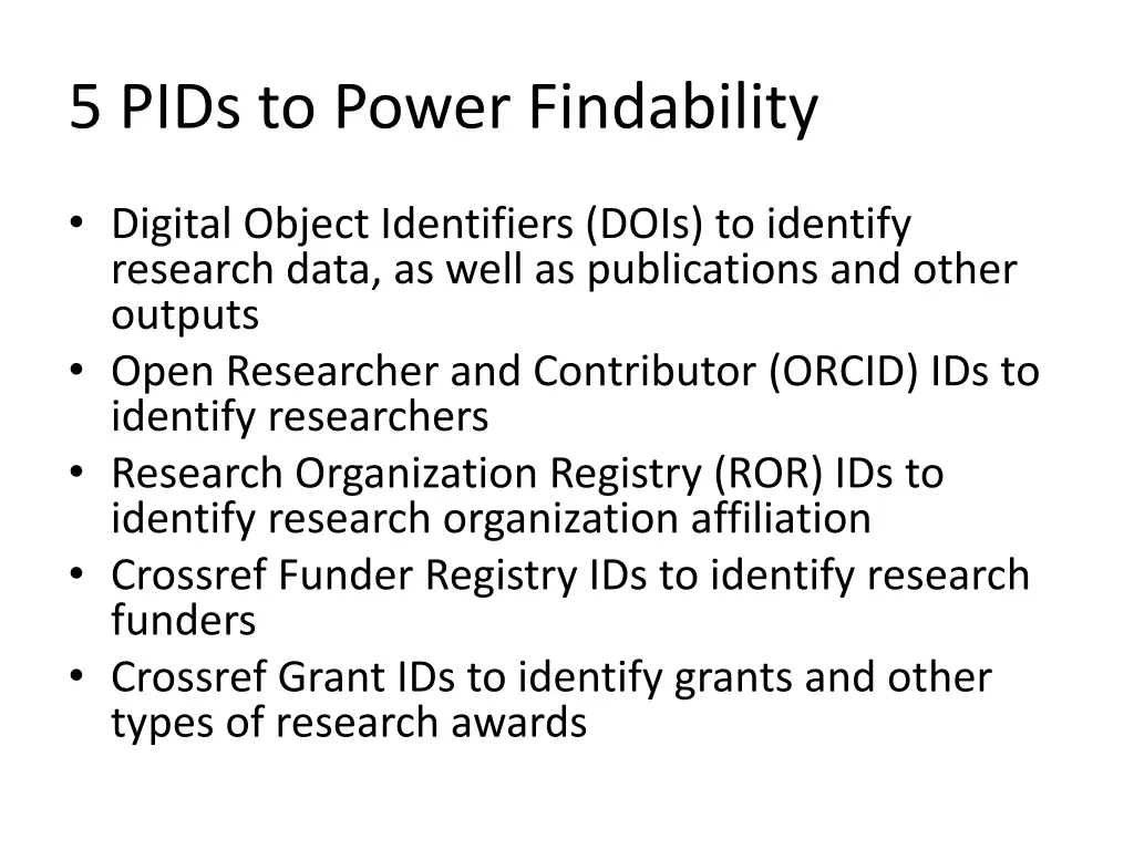 5 pids to power findability