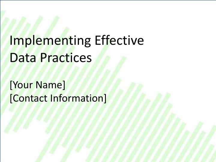 implementing effective data practices