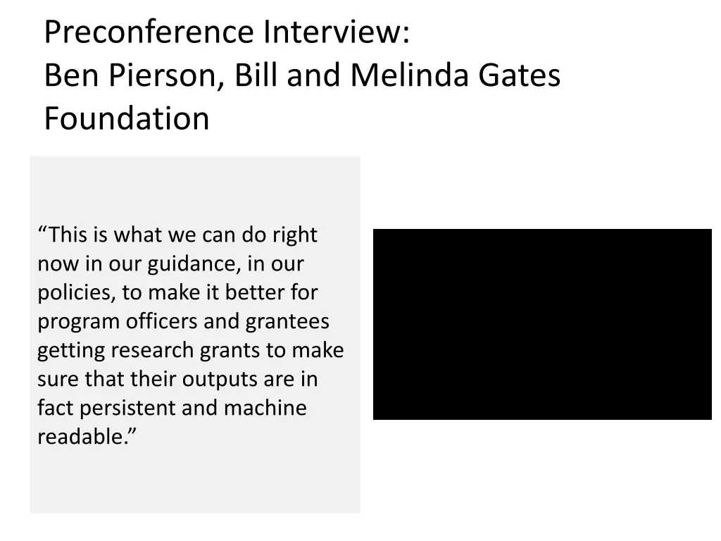 preconference interview ben pierson bill