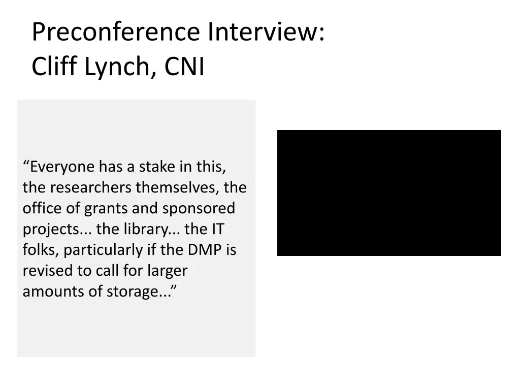 preconference interview cliff lynch cni