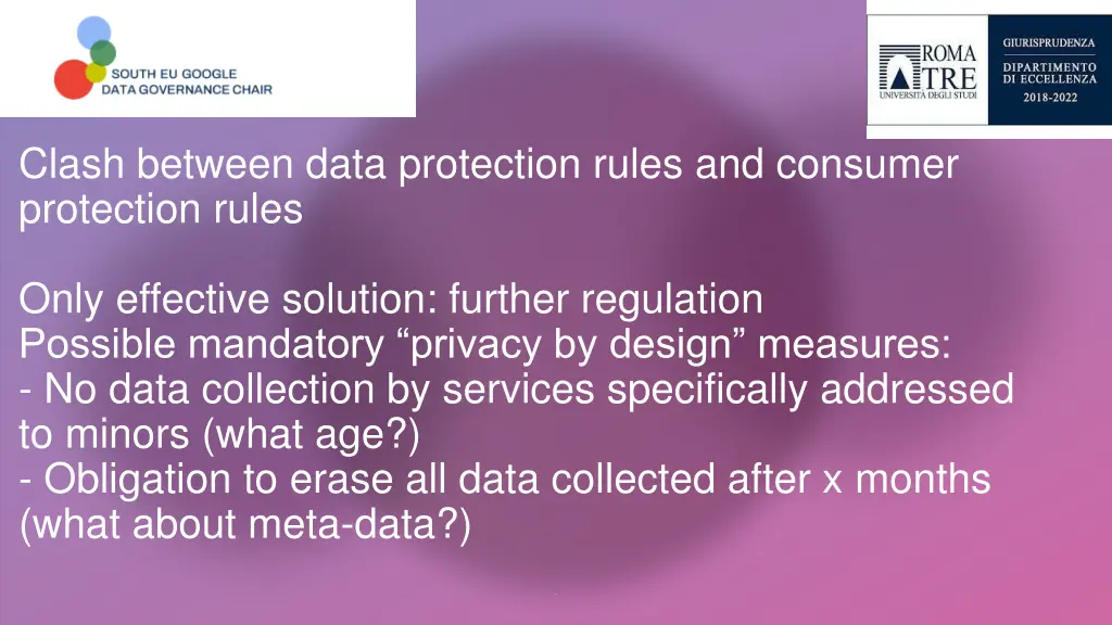 clash between data protection rules and consumer