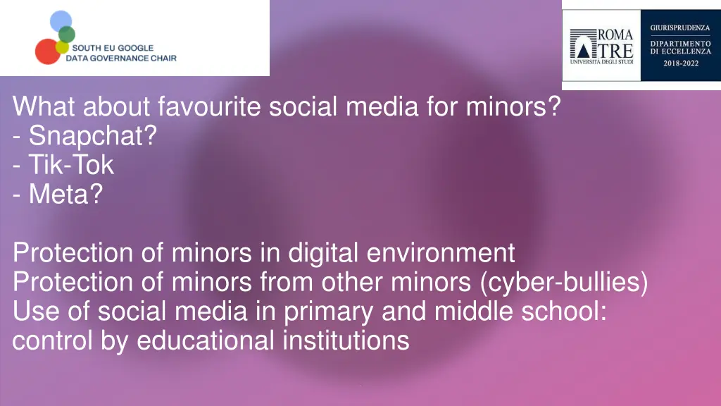 what about favourite social media for minors