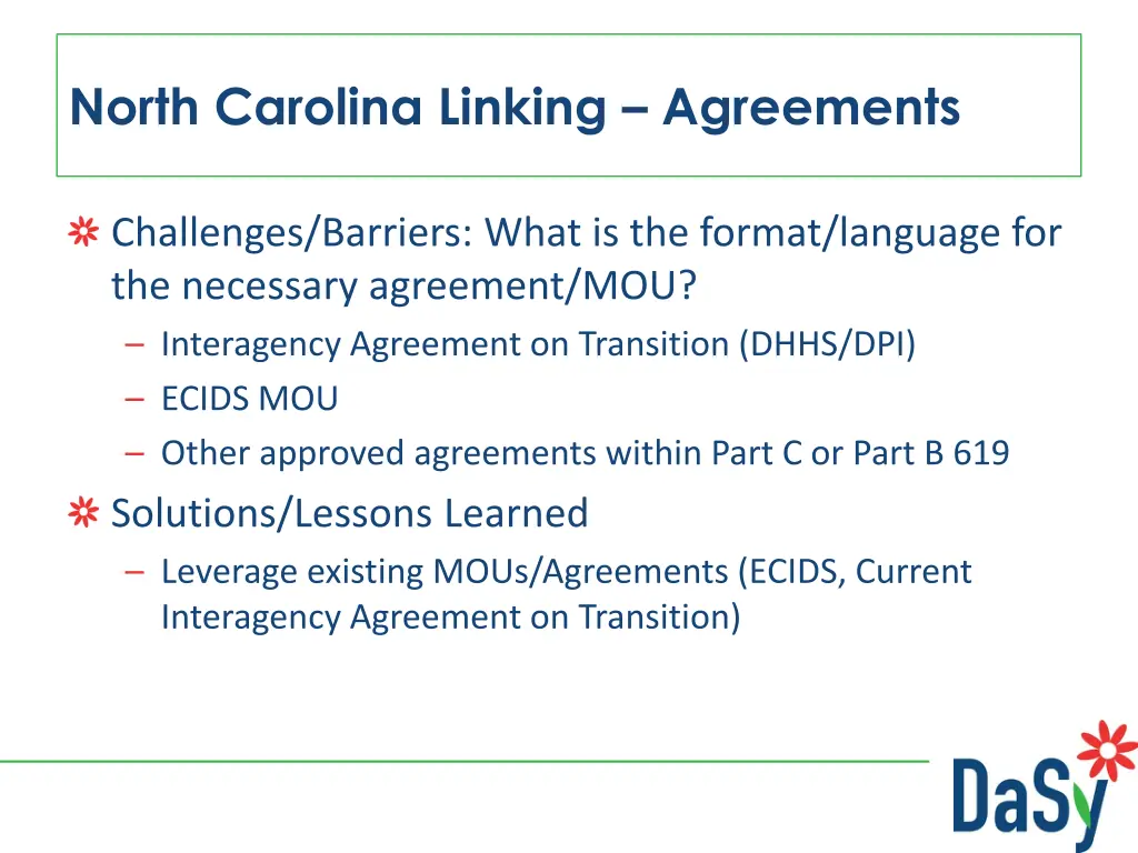 north carolina linking agreements