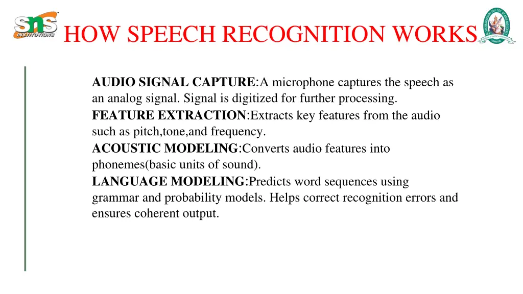 how speech recognition works