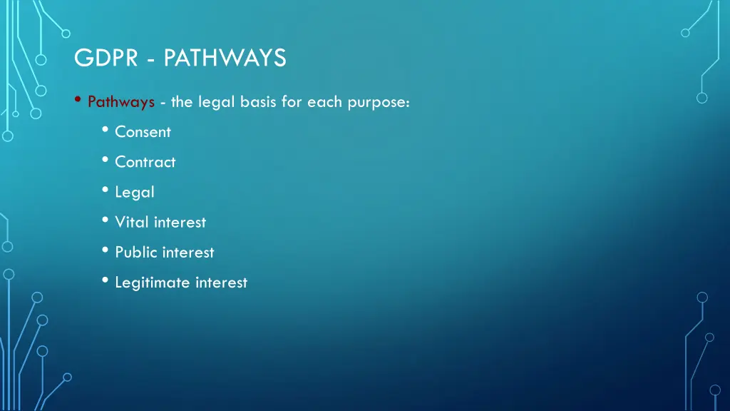 gdpr pathways