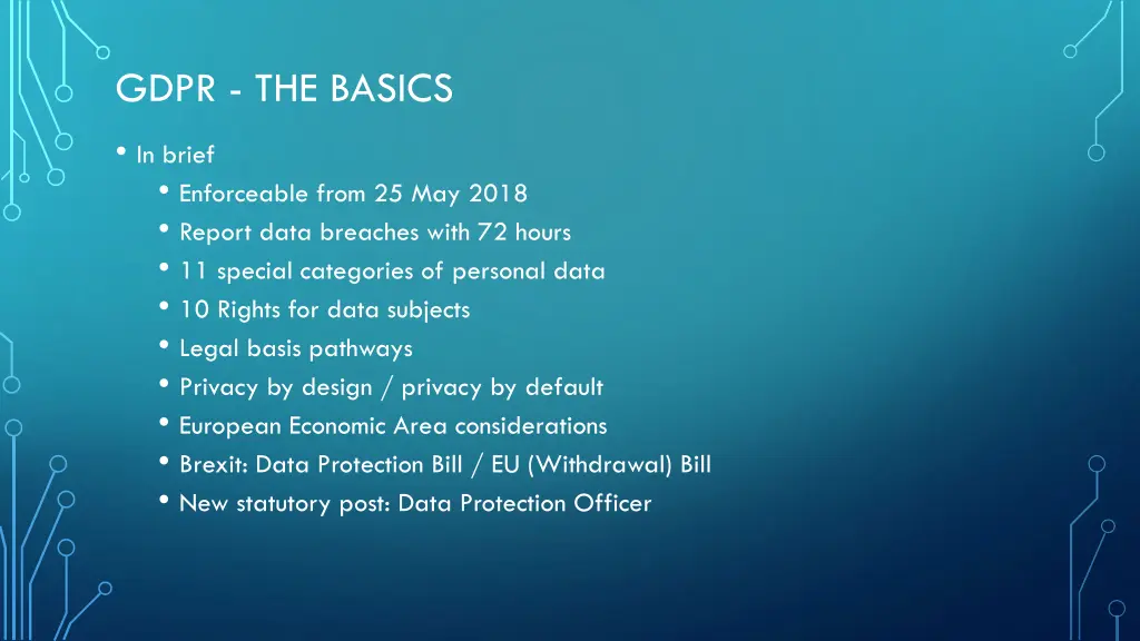 gdpr the basics