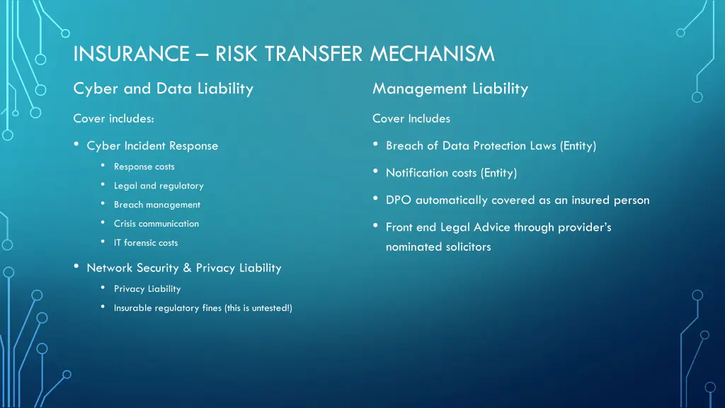 insurance risk transfer mechanism