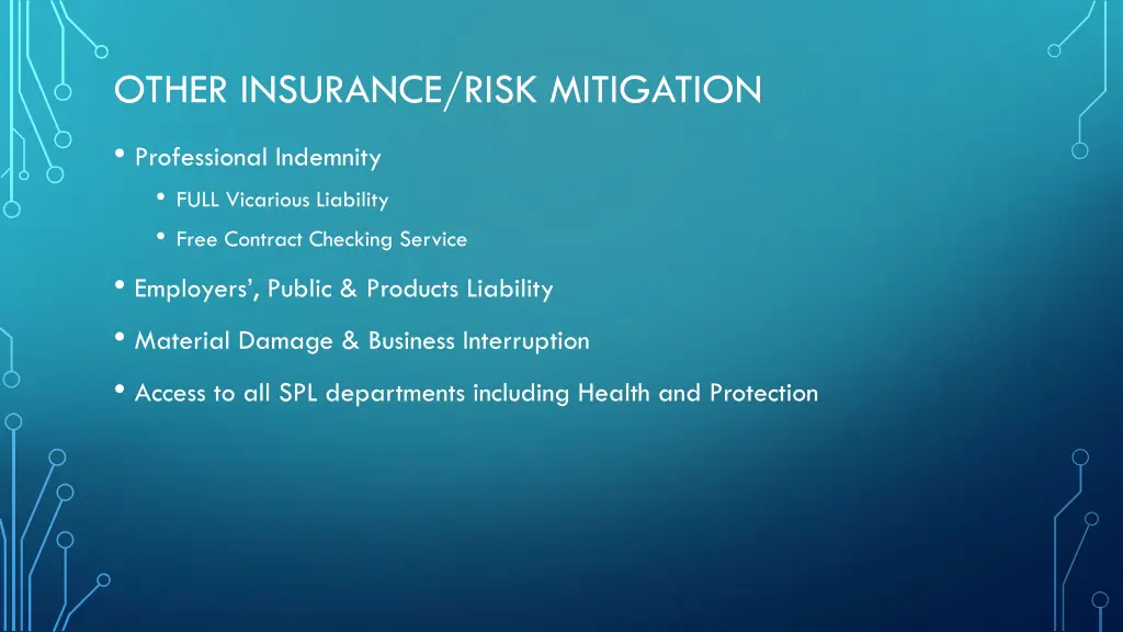 other insurance risk mitigation