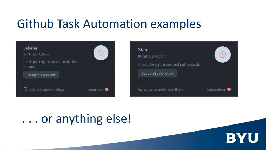 github task automation examples
