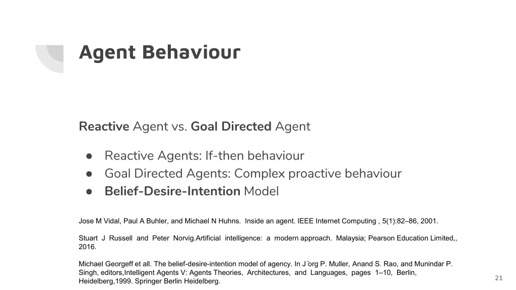 agent behaviour