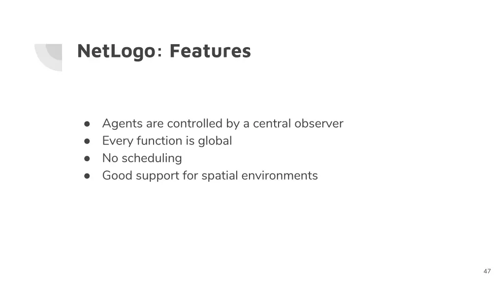 netlogo features