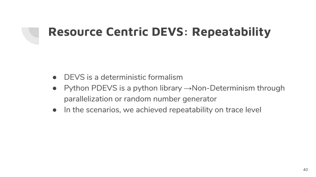resource centric devs repeatability