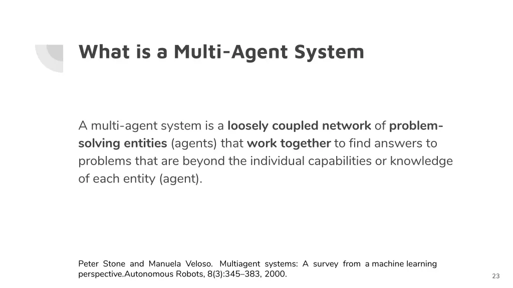 what is a multi agent system