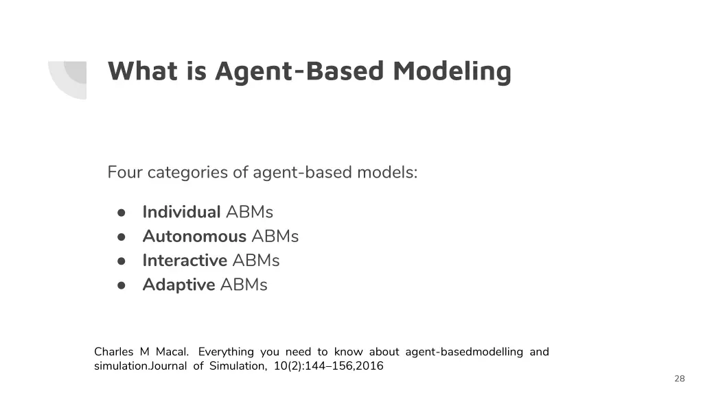 what is agent based modeling 1