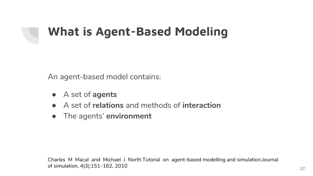what is agent based modeling