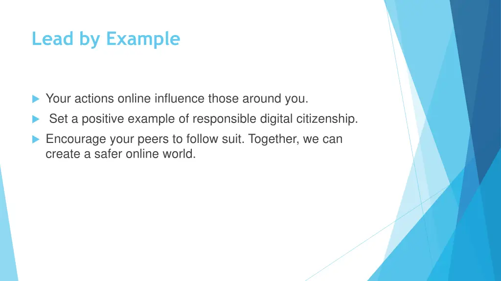lead by example