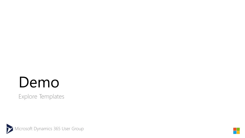 demo explore templates