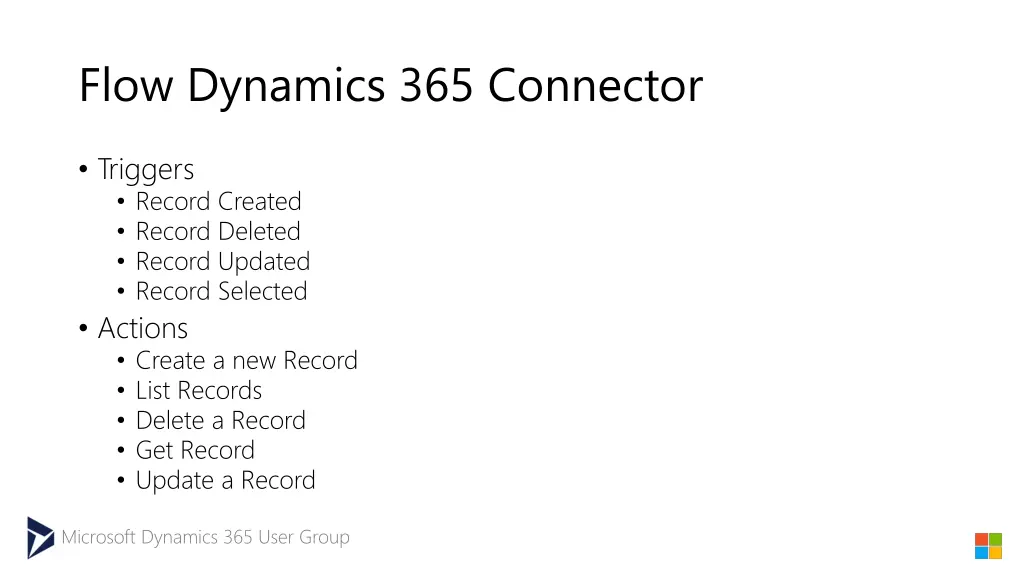 flow dynamics 365 connector