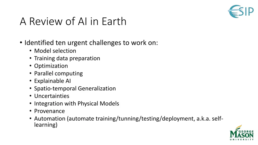 a review of ai in earth