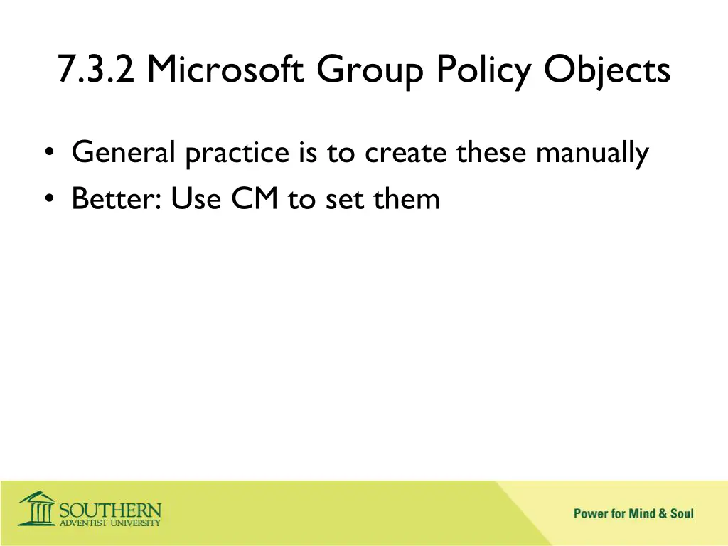 7 3 2 microsoft group policy objects