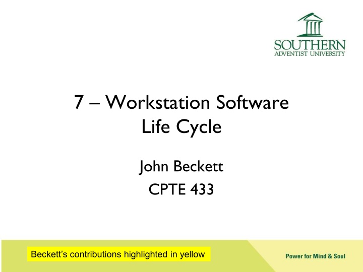 7 workstation software life cycle