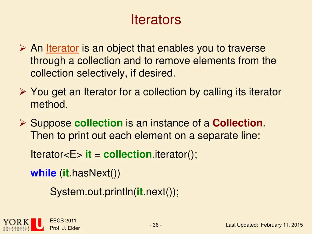 iterators
