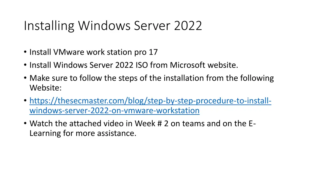 installing windows server 2022