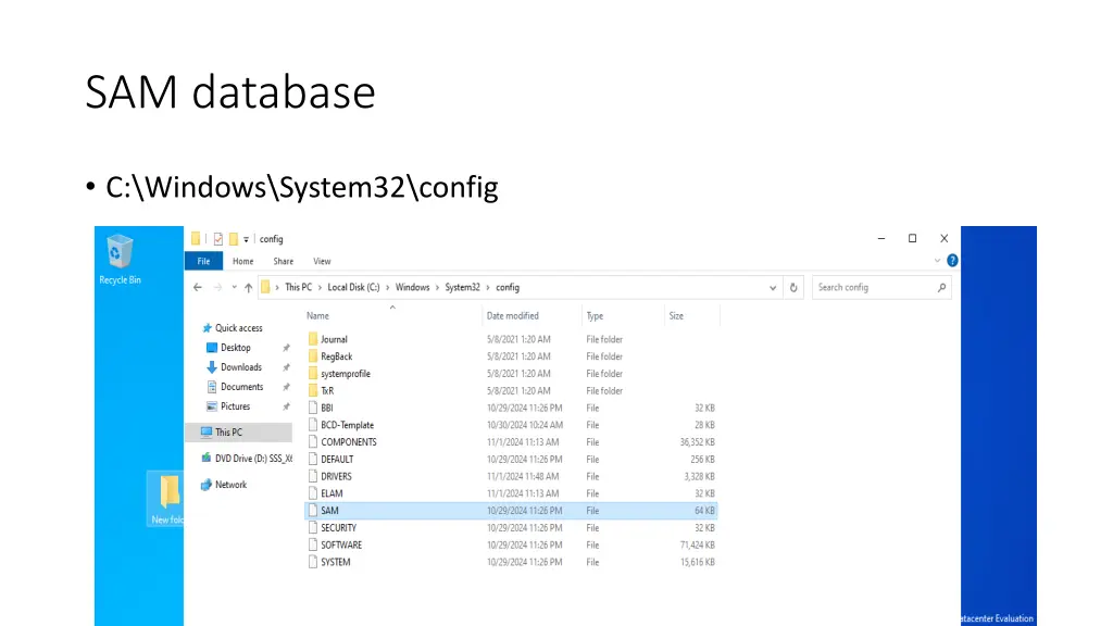 sam database