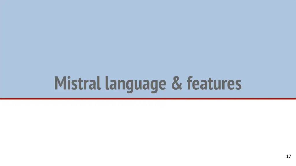 mistral language features