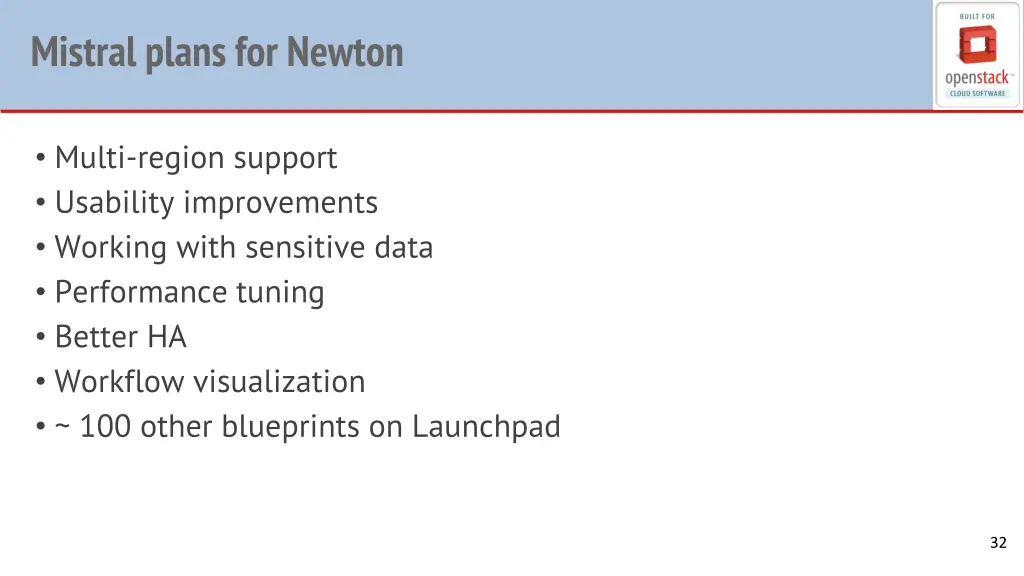 mistral plans for newton