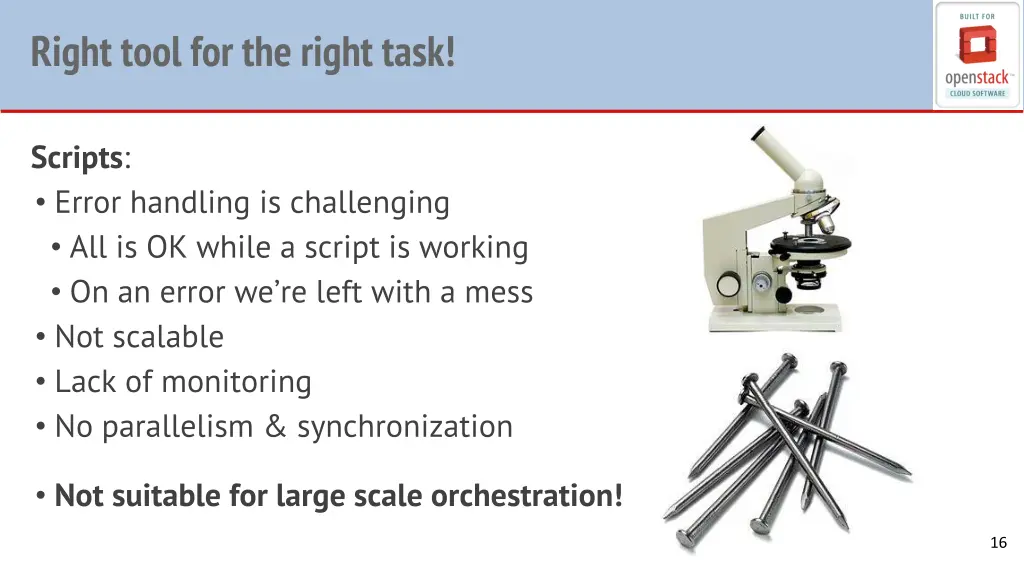 right tool for the right task