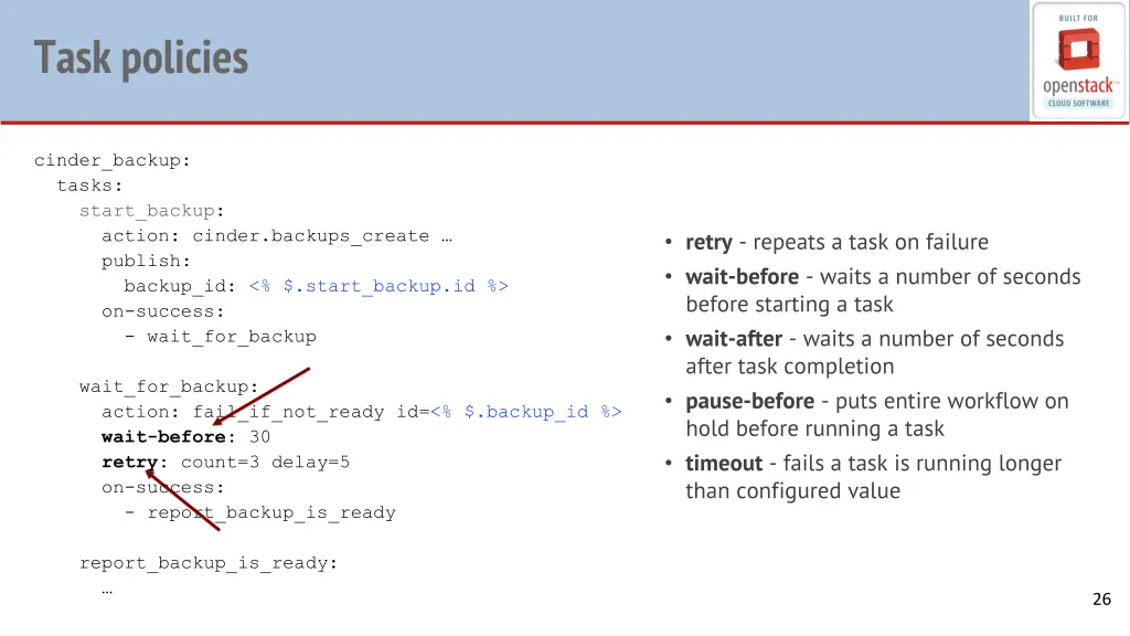 task policies