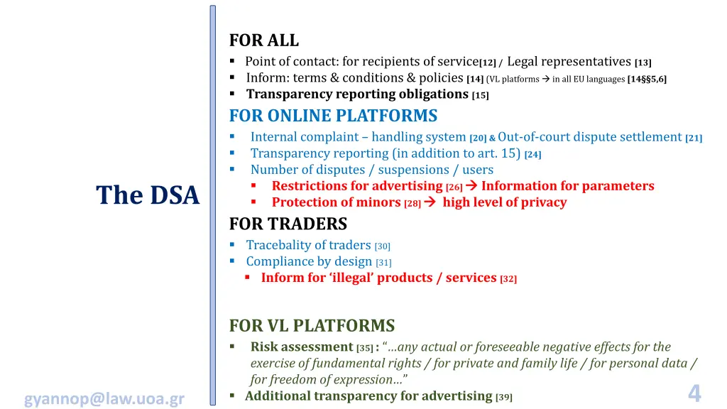 for all point of contact for recipients