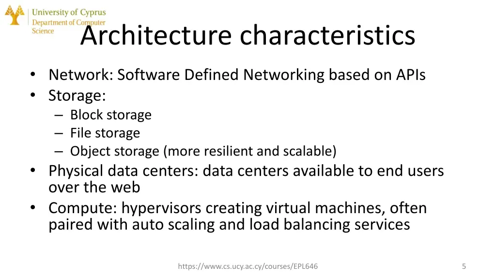 architecture characteristics