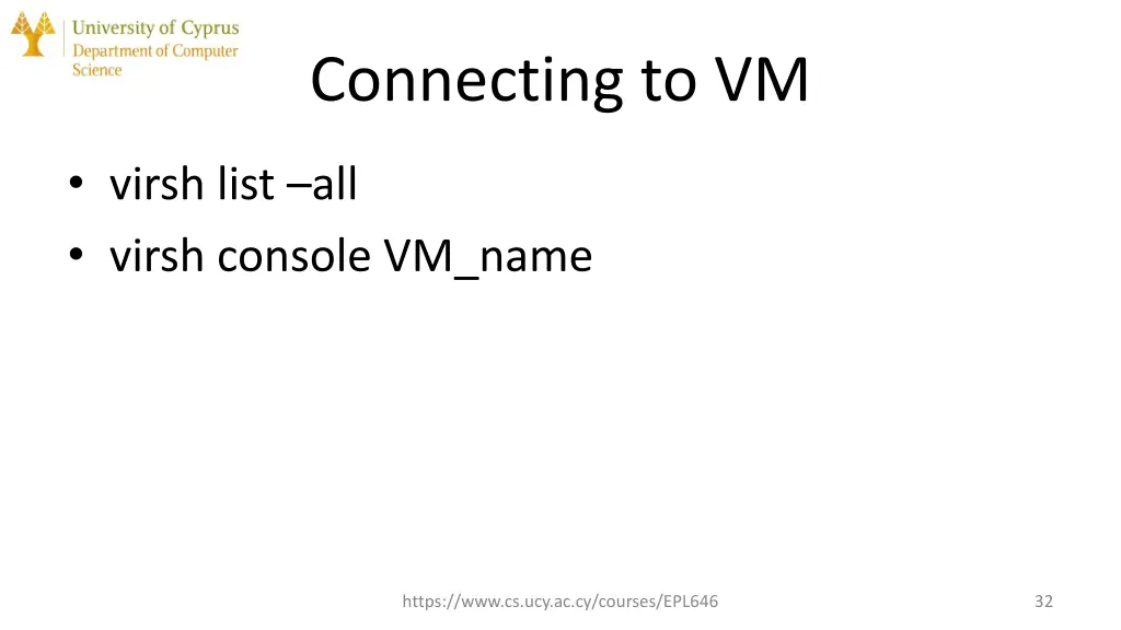 connecting to vm
