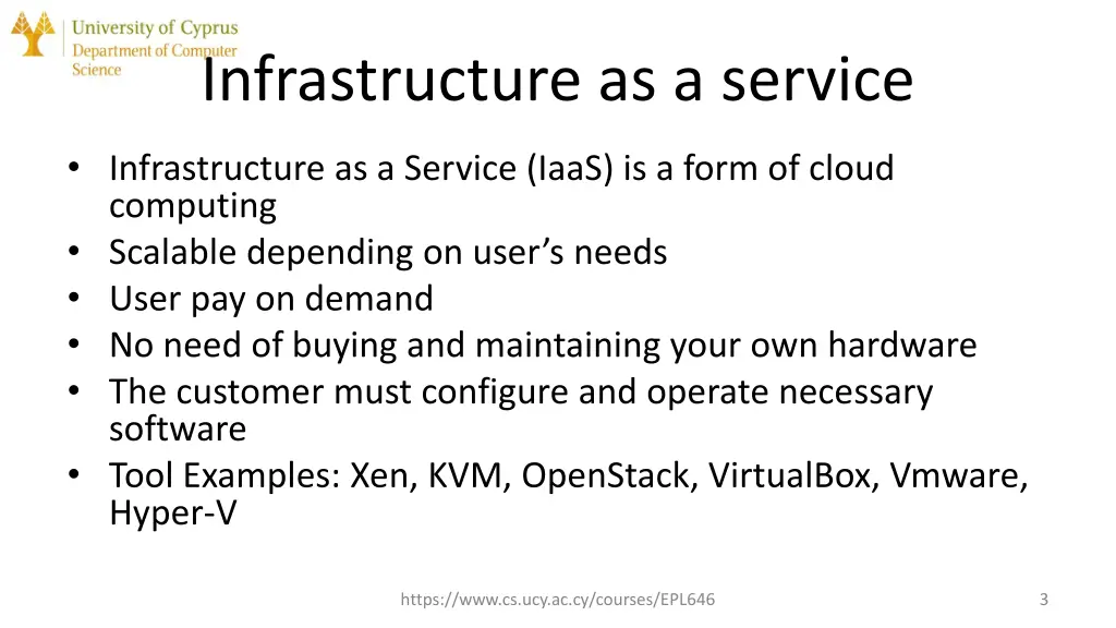 infrastructure as a service