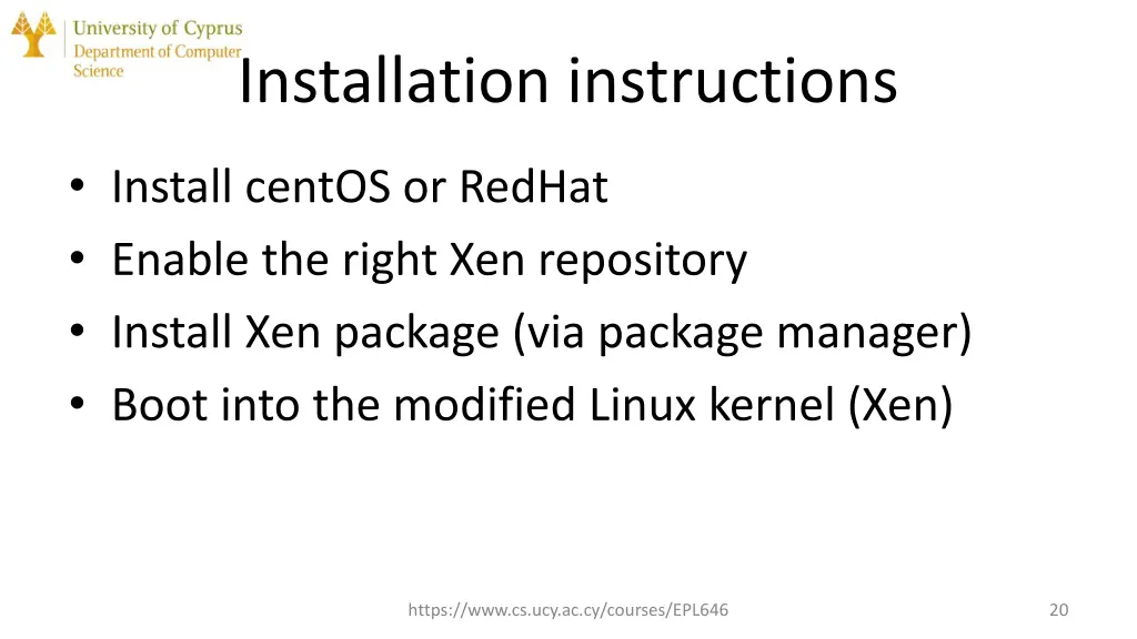 installation instructions