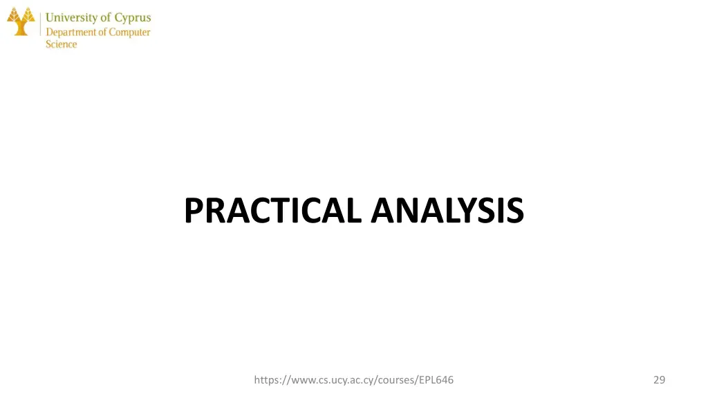 practical analysis