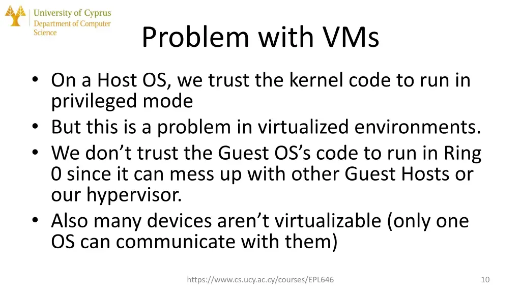 problem with vms