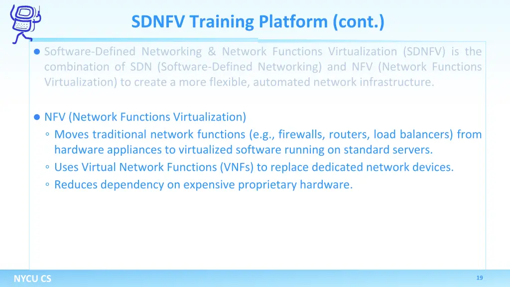 sdnfv training platform cont