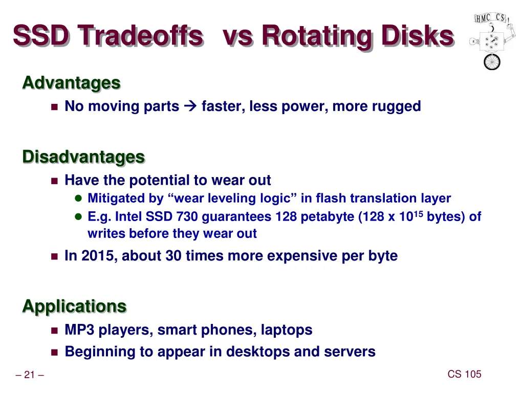 ssd tradeoffs vs rotating disks