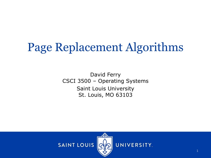 page replacement algorithms
